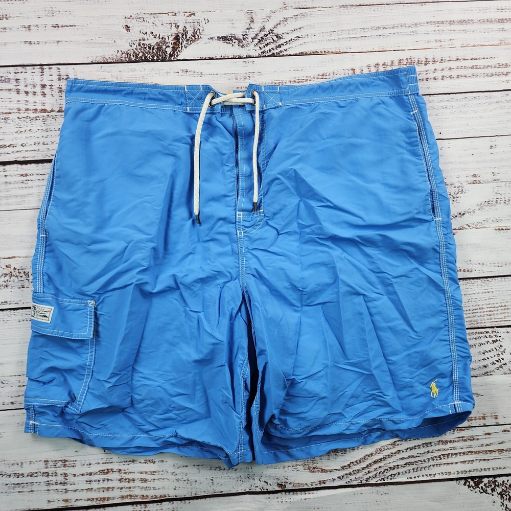 Polo Ralph Lauren Kailua Swim Trunks Mens 2XB Blue Cargo Mesh Lined Big